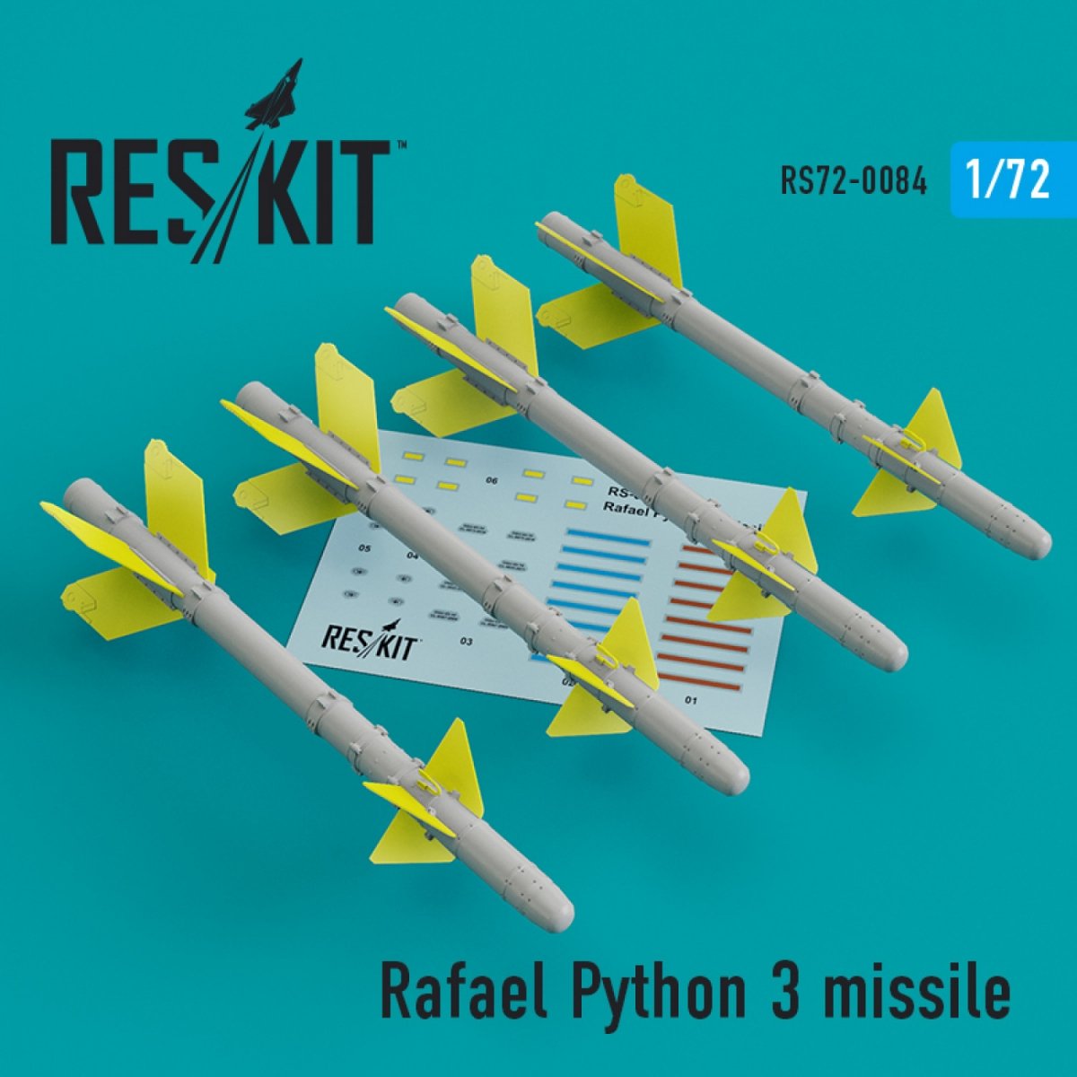 RESKIT RS72-0084 PYTHON 3 MISSILES (4PCS) 1/72
