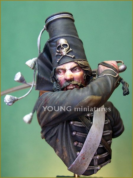 Young Miniatures YH1836 La Mort, 5e Hussards de Frédéric le Grand, échelle 1/10  – Bild 3