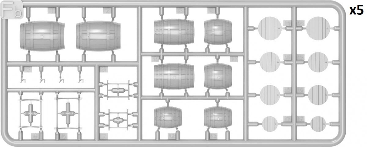 Mini Art 35658 Wooden Barrels Small Size 1/35