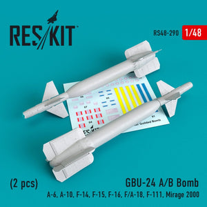 RESKIT RS48-0290 GBU-24 (AB) BOMBES (2 PIÈCES) 1/48