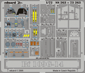 Maquette Eduard SS263 Bf 109G-14 au 1/72 ACADEMY MINICRAFT