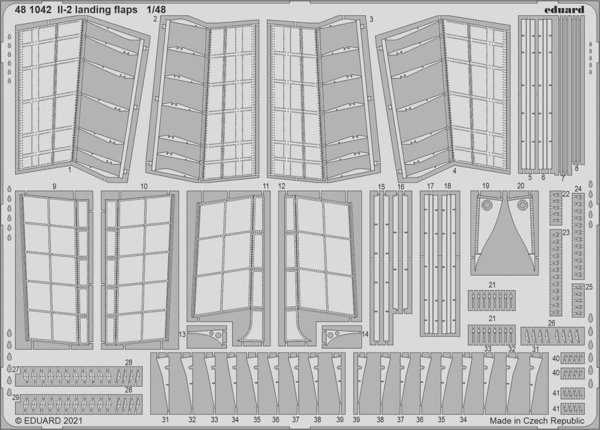 Eduard 481042 Volets d&amp;#39;atterrissage Il-2 ZVEZDA 1/48
