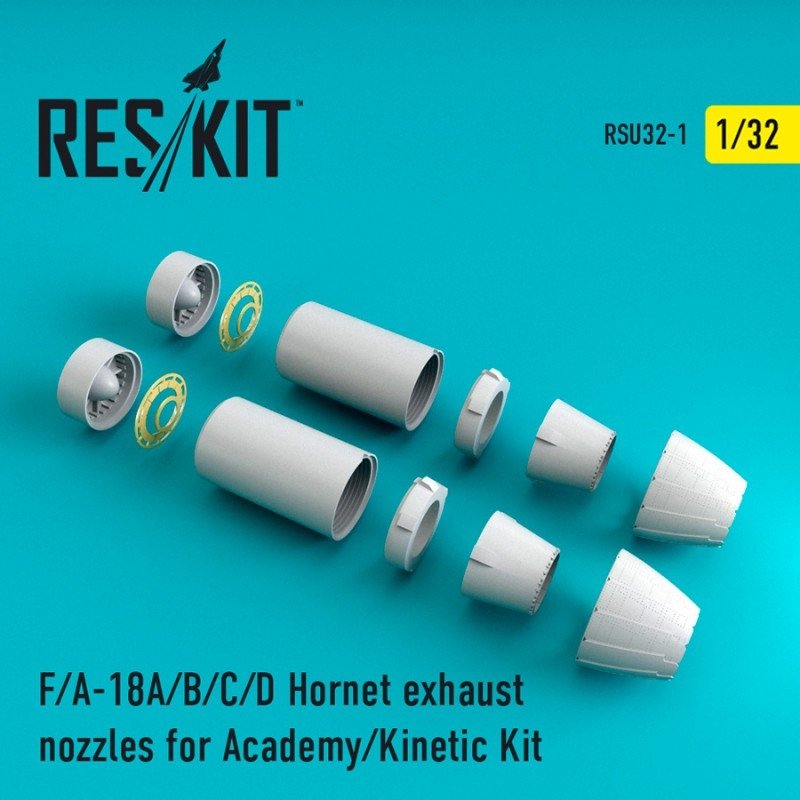 RESKIT RSU32-0001 Buses d&amp;#39;échappement pour F-18 Hornet (kit Academy/Kinetic 1/32)
