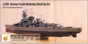 Ensemble de détails Very Fire VF350001 pour cuirassé de poche allemand, compatible avec le modèle Trumpeter 05316 (Admiral Graf Spee), échelle 1/350