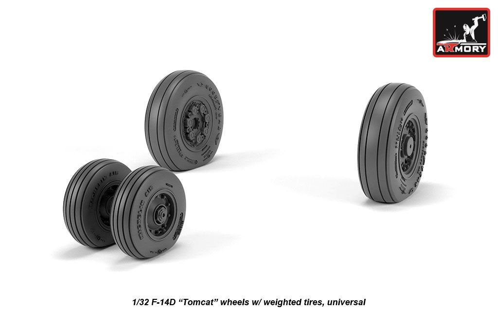 Armory Models AW32310 F-14D Tomcat, roues de type tardif avec pneus lestés, échelle 1/32 – immagine 4