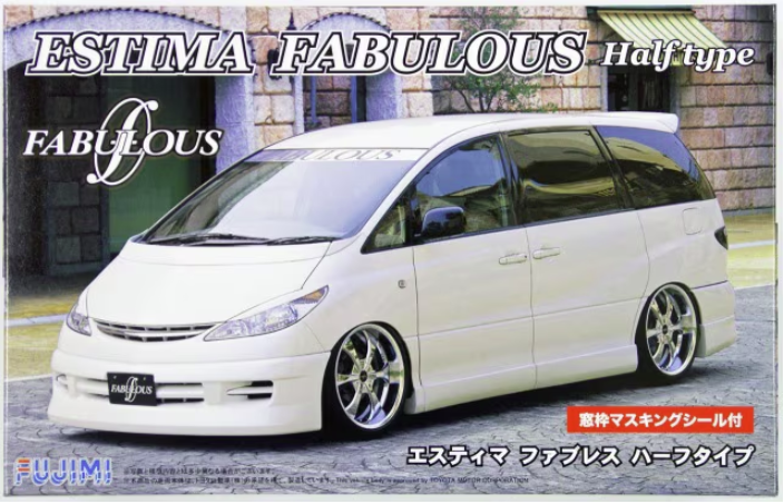 Fujimi 039060 Toyota Estima Fabulous Half Type avec joint de masquage de cadre de fenêtre 1/24
