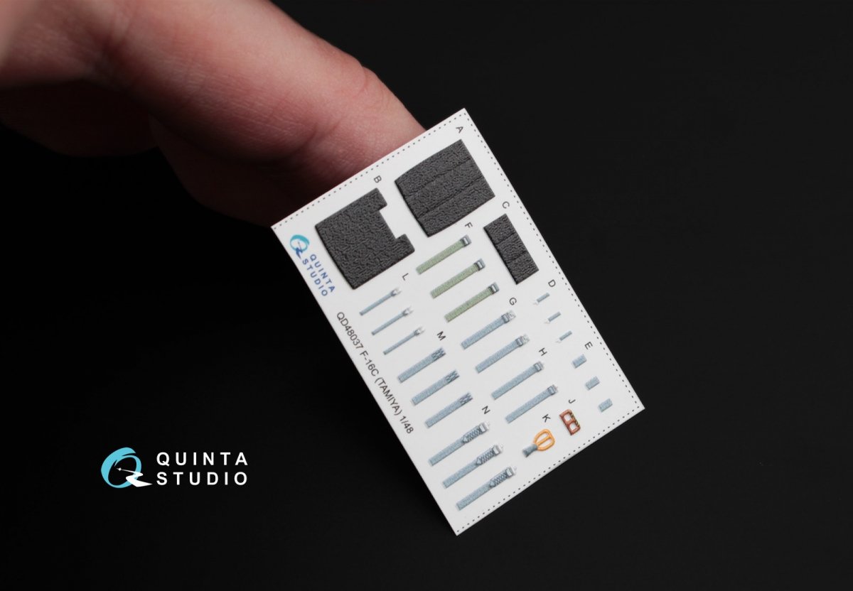 Quinta Studio QD48037 F-16С 3D-Printed &amp;amp; coloured Interior on decal paper (for Tamiya kit) 1/48 – zdjęcie 5
