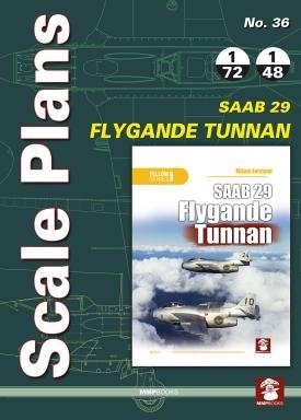 MMP Books 81456 Plans à l&amp;#39;échelle n° 36 SAAB 29 Flygande Tunnan FR
