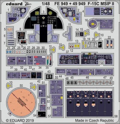 Intérieur Eduard 49949 F-15C MSIP II 1/48 GREAT WALL HOBBY