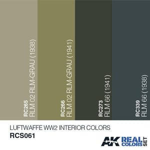 AK Interactive RCS061 LUFTWAFFE WW2 COULEURS INTÉRIEURES ENSEMBLE 4x10ml – immagine 2