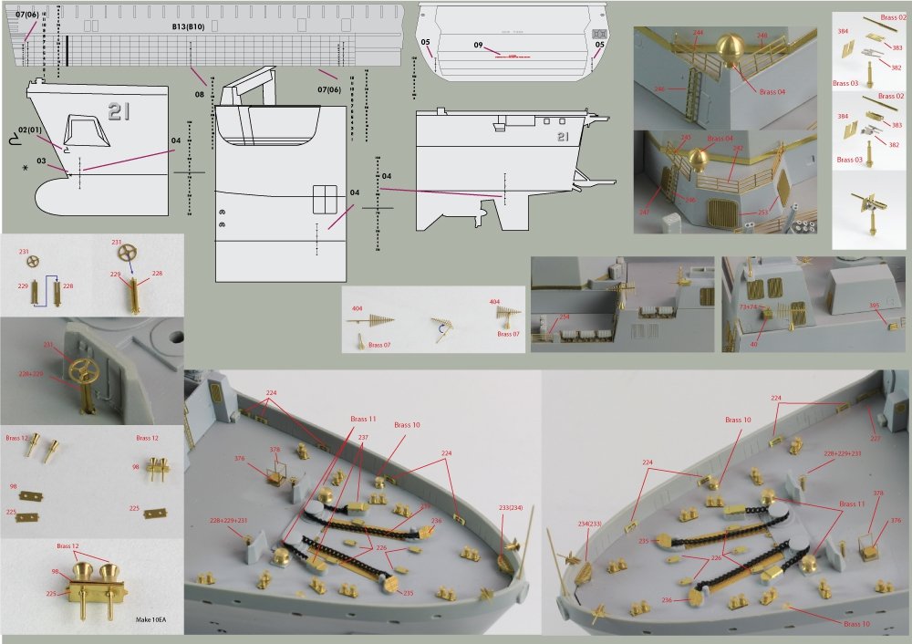 Pontos 35016F1 Ensemble de détails pour LPD de classe USS San Antonio (1/350) – imagen 7