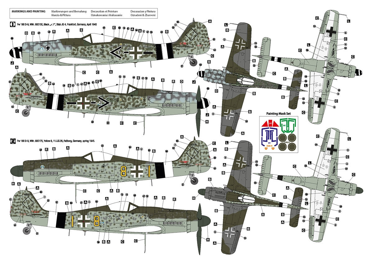 Hobby 2000 32011 Fw 190 D-9 Production moyenne (HASEGAWA + CARTOGRAF + MASQUES) 1/32 – Bild 3