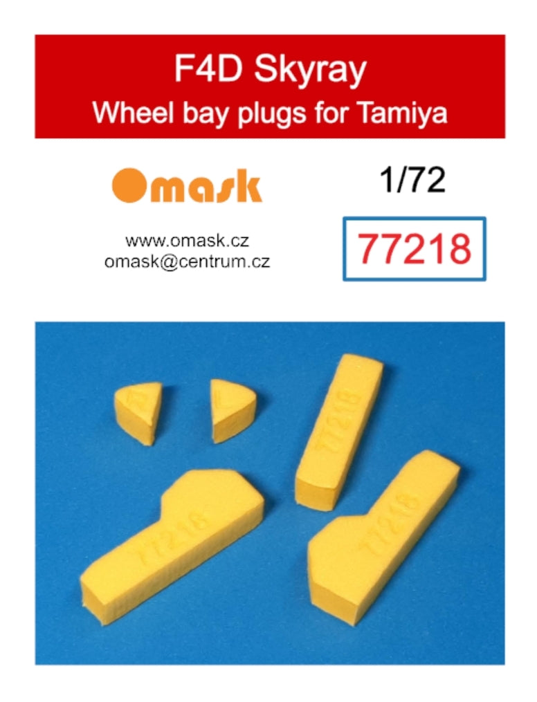 Omask 77218 Bouchons de baie de roue F4D Skyray 60741 (pour Tamiya) 1/72