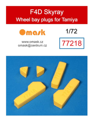 Omask 77218 Bouchons de baie de roue F4D Skyray 60741 (pour Tamiya) 1/72