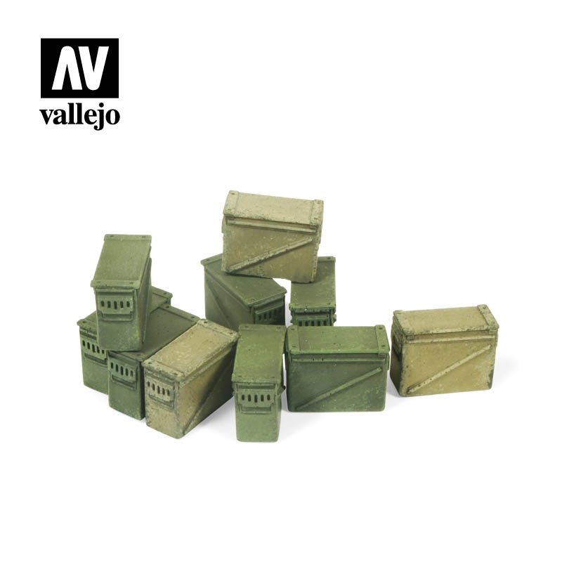 Boîtes de munitions Vallejo SC221 grand format 12,7 mm 1/35