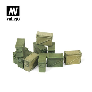 Boîtes de munitions Vallejo SC221 grand format 12,7 mm 1/35