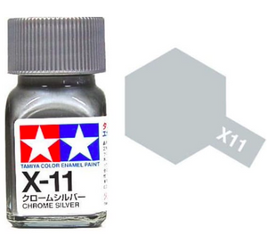 Peinture émail Tamiya X11 Chrome Silver (80011)