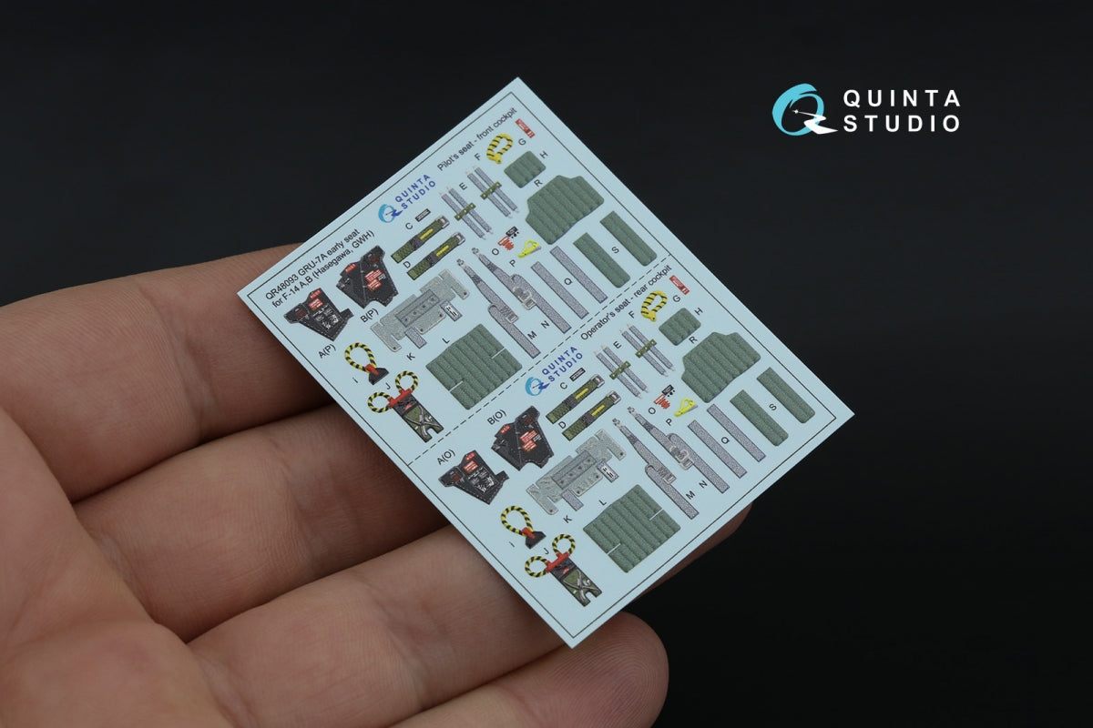 Quinta Studio QR+48093 GRU-7A (première version), 2 sièges éjectables pour F-14 A (Hasegawa, GWH) 1/48 – image 2