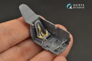 Intérieur imprimé en 3D et coloré sur papier décalcomanie pour Bf 109E-3/4 (kits Wingsy) de Quinta Studio QD48240, échelle 1/48 – image 7