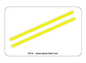 Tiges carrées en laiton Aber KR-10, longueur 1,0 mm, 245 mm x 2 pièces. – imagen 4