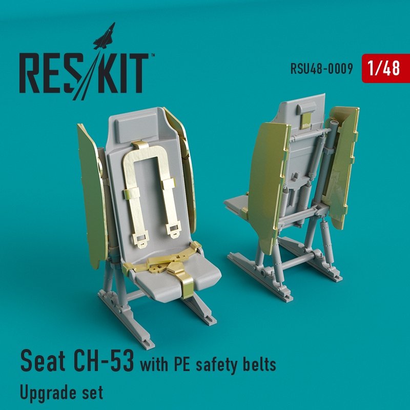 RESKIT RSU48-0009 Siège CH-53, MH-53 avec ceintures de sécurité PE 1/48