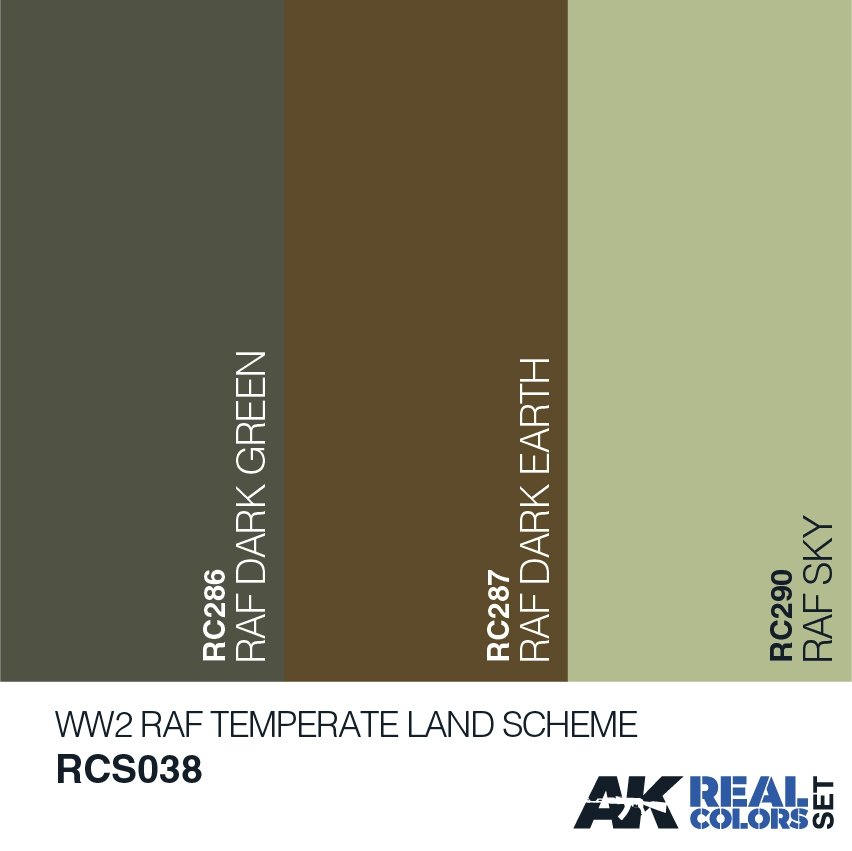AK Interactive RCS038 RAF TEMPERATE LAND SCHEME 3x10ml – image 2