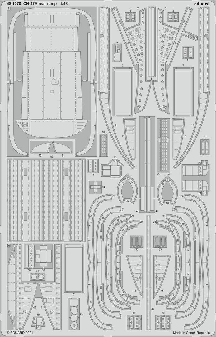 Rampe arrière Eduard 481070 CH-47A HOBBY BOSS 1/48