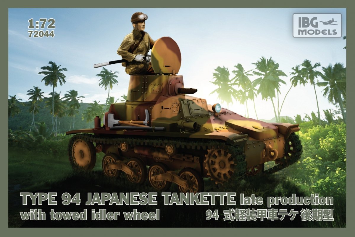 IBG 72044 TYPE 94 Tankette japonaise - production tardive avec roue libre remorquée 1/72