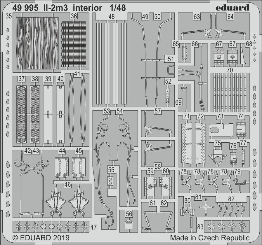 Intérieur Eduard 49995 Il-2m3 1/48 TAMIYA