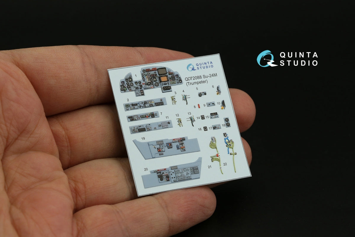 Intérieur imprimé en 3D et coloré sur papier décalcomanie Quinta Studio QD72088 Su-24M (Trumpeter) 1/72 – image 5