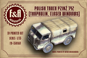 F&amp;amp;A Miniatures FA-35016B Pzinż 342 bâche fenêtres fermées 1/35