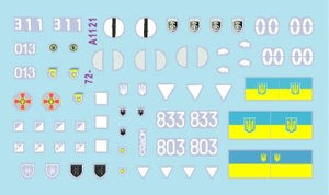 Star Decals 72-A1121 Guerre en Ukraine n° 4. Mélange de T-64 ukrainiens dans la guerre de 2022, échelle 1/72 – image 3