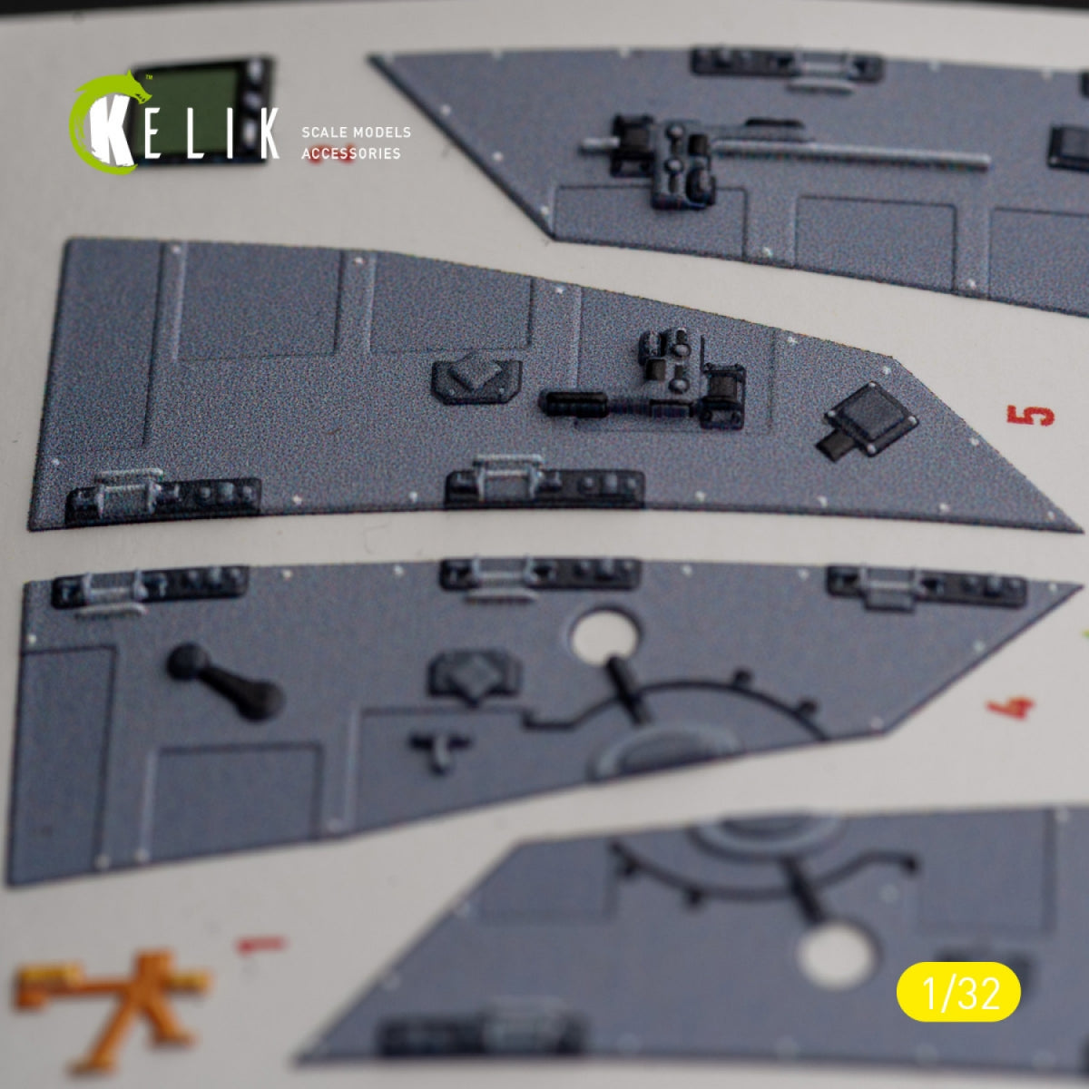 KELIK K32026 F-16I « Sufa » - décalcomanies 3D intérieures pour maquette Academy au 1/32 – immagine 8