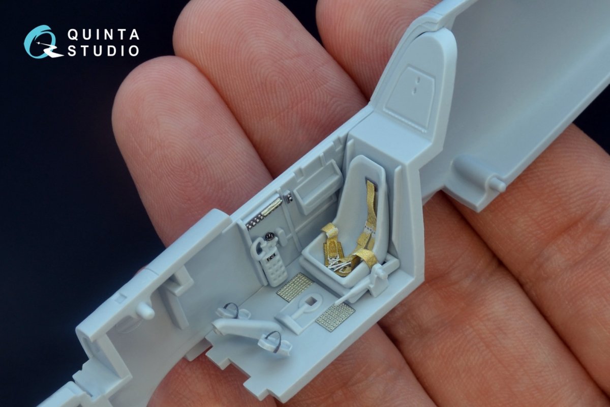 Intérieur imprimé en 3D et coloré sur papier décalcomanie Quinta Studio QD48177 Bf 109E (pour maquette Airfix) au 1/48 – image 4