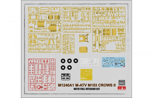 Maquette Rye Field 5052 M1240A1 M-ATV M153 CROWS II avec intérieur complet, échelle 1/35 – immagine 5