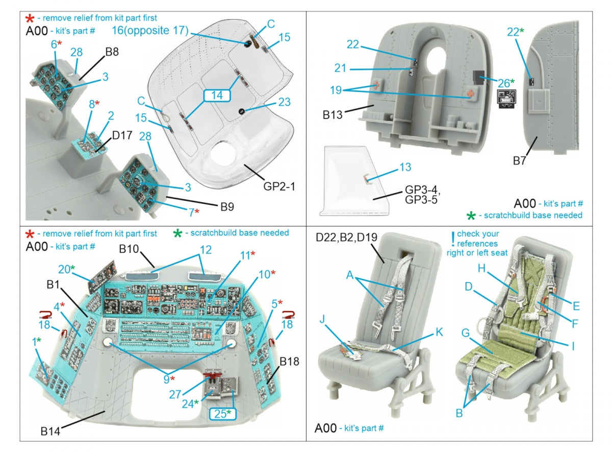 Intérieur imprimé en 3D et coloré sur papier décalcomanie Quinta Studio QD48382 Mi-8MT (Trumpeter) 1/48 – imagen 2