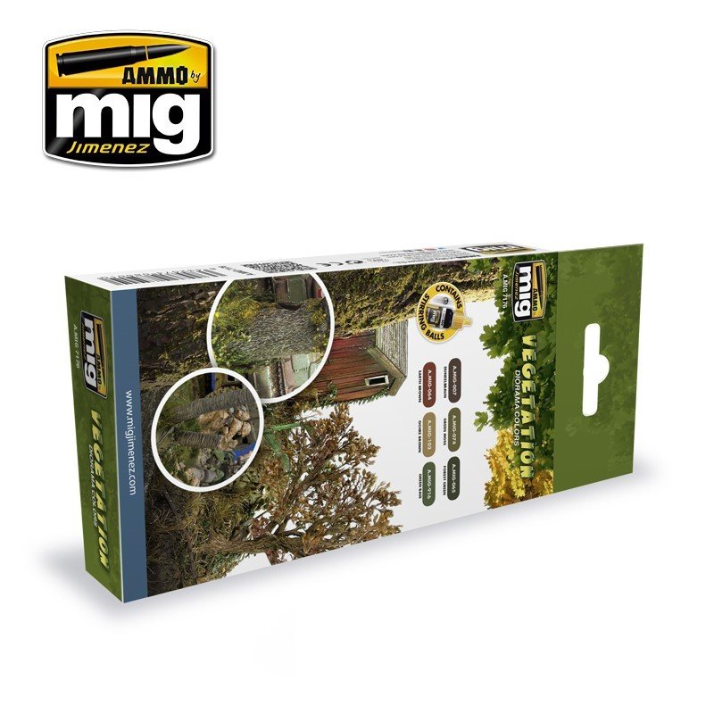 AMMO de Mig Jimenez 7176 VÉGÉTATION DIORAMA COLORS 6x17ml – immagine 2