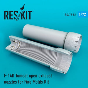 RESKIT RSU72-0092 Buses d&amp;#39;échappement ouvertes pour F-14D Tomcat (Fine Molds 1/72)
