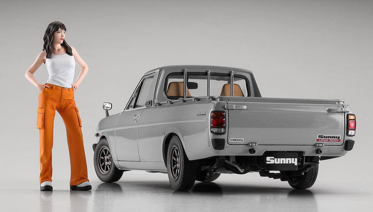 Hasegawa SP626 Datsun Sunny Truck Long Body Deluxe avec figurine de fille 1/24 – imagen 2
