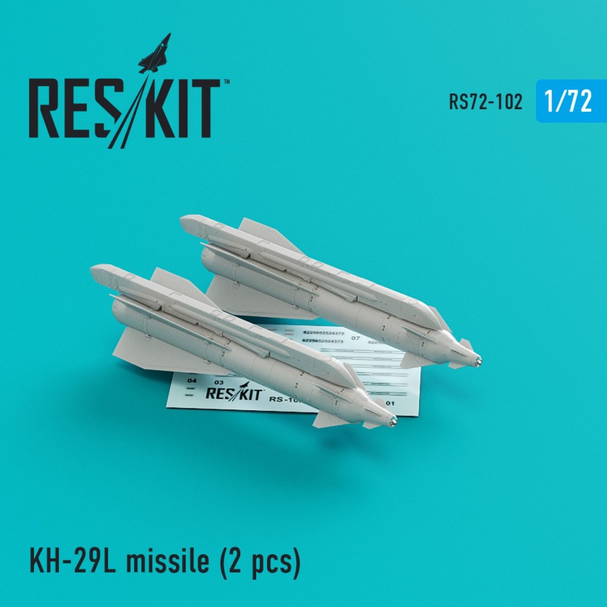 RESKIT RS72-0102 KH-29L (AS-14A 'KEDGE) MISSILES (2 PIÈCES) 1/72