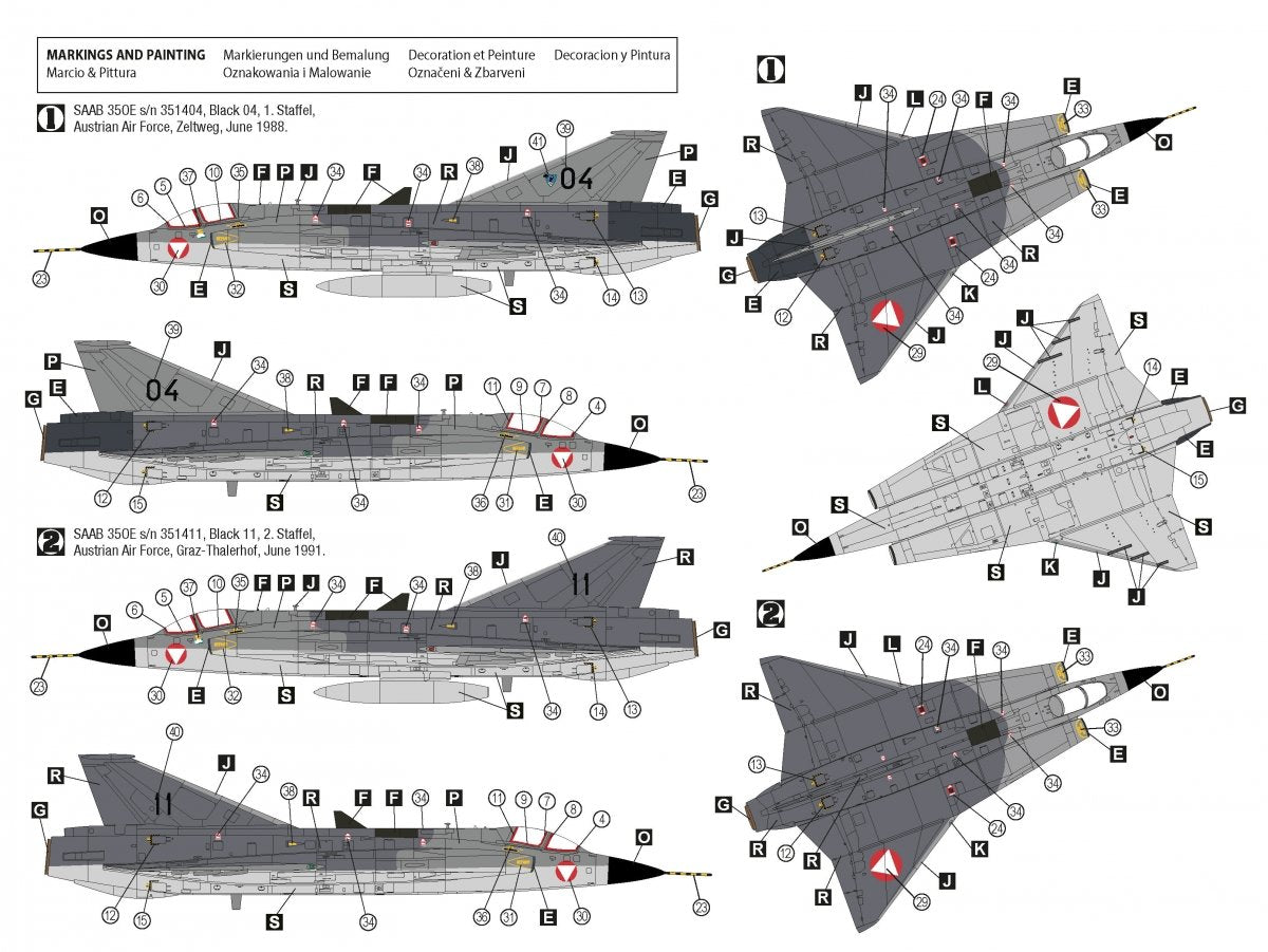 Hobby 2000 72056 Saab 35ÖE/35FS Draken (HASEGAWA + CARTOGRAF + MASQUES) 1/72 – imagen 2