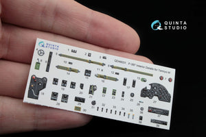 Intérieur imprimé en 3D et coloré sur papier décalcomanie Quinta Studio QD48031 P-38F (pour maquette Tamiya) 1/48 – image 2