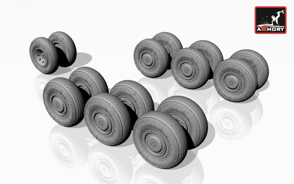 Armory Models AW72012 Tupolev Tu-22M2/M3 Backfire wheels 1/72 – zdjęcie 4
