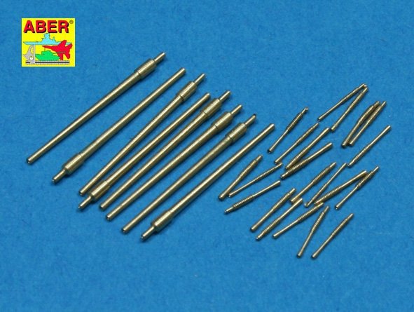 Aber 350L-49 Jeu de canons 100 mm x 8 ; 25 mm x 20 pour destroyer de classe Akizuki de la marine japonaise (1/350)