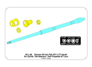 Aber 48L-44 Canon allemand 88mm Pak 43/1 L/71 pour Sd.Kfz.164 &amp;quot;Nashorn&amp;quot; / Pak 43/1 L/71 Canon 88mm pour Sd.Kfz.164 &amp;quot;Nashorn&amp;quot; 1/48 – image 2