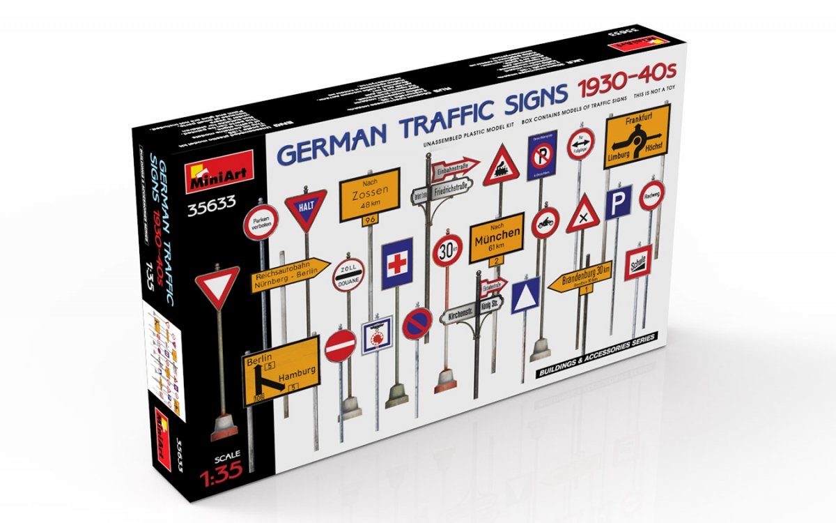 MiniArt 35633 SIGNAUX DE SIGNALISATION ALLEMAND ANNÉES 1930-40 1/35 – imagen 2