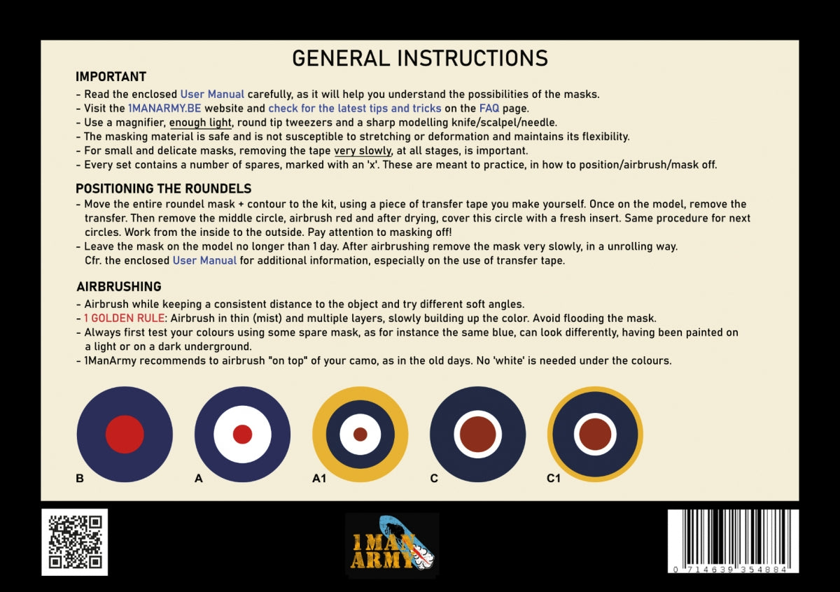 1 Man Army 48GEN522 RAF Roundels Hurricane Mk I/II 1/48 – zdjęcie 2