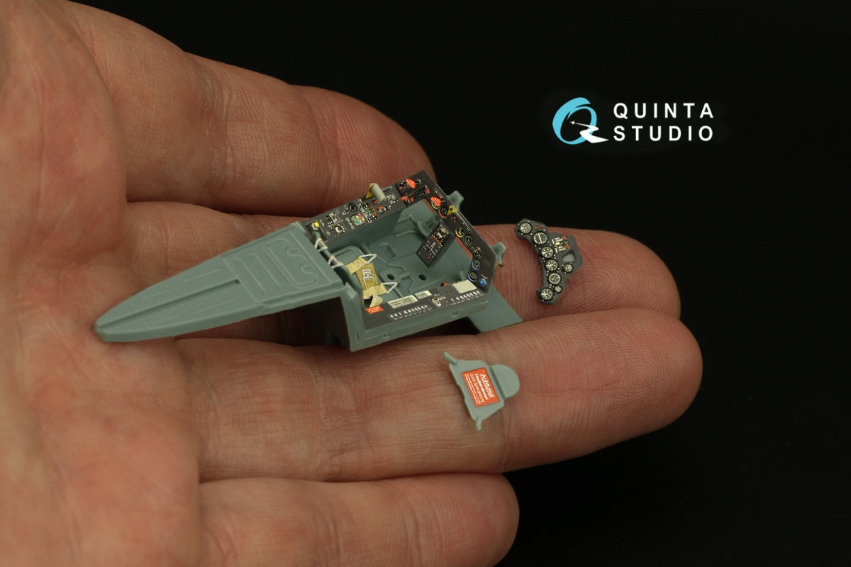Intérieur imprimé en 3D et coloré sur papier décalcomanie Quinta Studio QD48315 Fw 190A-5/6 (Eduard) 1/48 – imagen 9