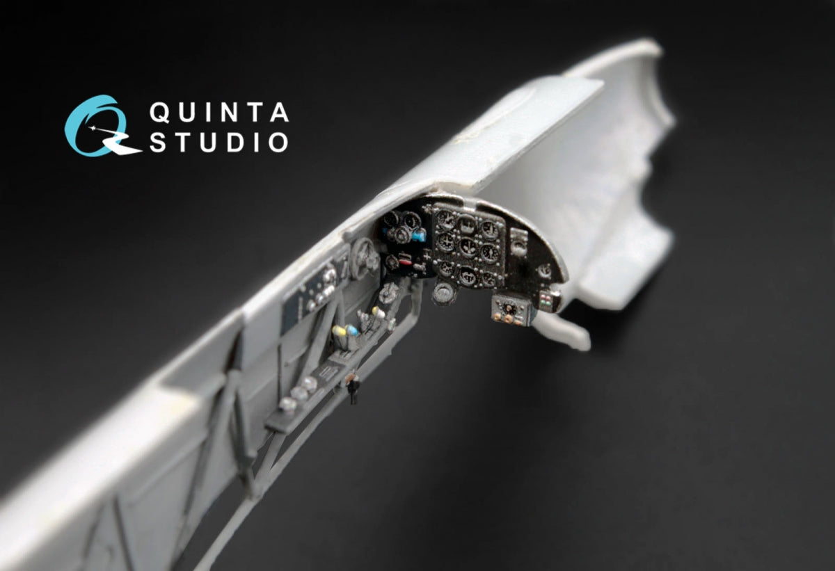 Intérieur imprimé en 3D et coloré sur papier décalcomanie pour le Yak-1B (fin de production) de Quinta Studio QD48004 (compatible avec tous les kits) à l&amp;#39;échelle 1/48.  – image 10