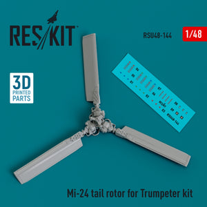 RESKIT RSU48-0144 Rotor de queue Mi-24 pour maquette Trumpeter (Impression 3D) 1/48